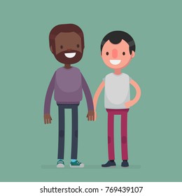 Gay couple vector illustration