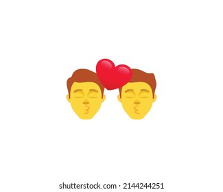 Gay Couple Vector Isolated Character. Gay Couple Icon