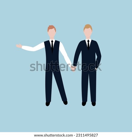 gay couple wedding vector image