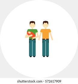 Gay family with baby