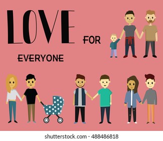 Gay family child. Gay couples and families with kids
