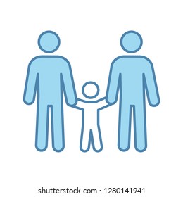 Gay Family Linear Icon Thin Line Stock Vector (Royalty Free) 1286125657