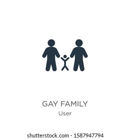 Gay Family Icon Vector. Trendy Flat Gay Family Icon From User Collection Isolated On White Background. Vector Illustration Can Be Used For Web And Mobile Graphic Design, Logo, Eps10