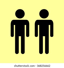 Gay family sign. Flat style icon vector illustration.