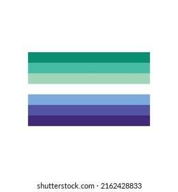 Icono vectorial de la bandera gay aislado en fondo blanco. Símbolo de orgullo moderno, simple, vector, icono para el diseño de sitios web, aplicación móvil, ui. Ilustración vectorial