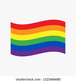 gay flag vector illustration isolated on a white background