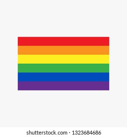 gay flag vector illustration isolated on a white background