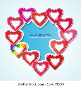 Gay frame, space for your message.EPS10.