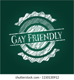 Gay Friendly with chalkboard texture