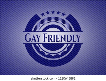 Gay Friendly with denim texture