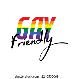 Gay friendly pride vector design 