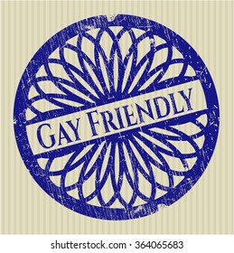 Gay Friendly rubber grunge texture stamp