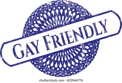 Gay Friendly rubber grunge texture seal