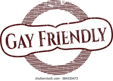 Sello de caucho Gay Friendly