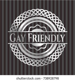 Gay Friendly silver emblem