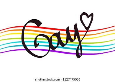 Gay handdrawn lettering background
