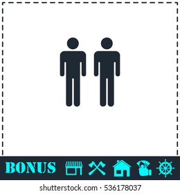 Gay icon flat. Simple vector symbol and bonus icon