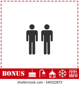 Gay icon flat. Simple vector symbol and bonus icon