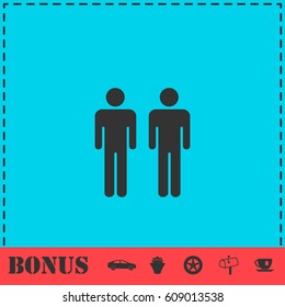 Gay icon flat. Simple vector symbol and bonus icon