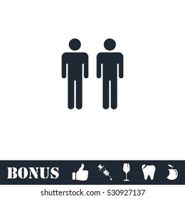 Gay icon flat. Vector illustration symbol and bonus pictogram