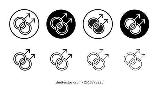 Gay icon Isolated flat vector in outline