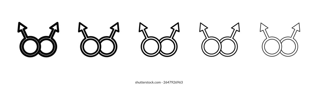 Icono gay Vector aislado sobre fondo blanco
