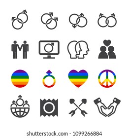 Gay icon set