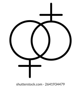 Gay icon Thin line vector design