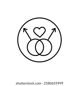 Gay icon Vector logo set flat