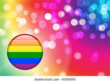 Gay Internet Button on Abstract Blur Background Original Vector Illustration AI8 Compatible