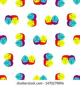 Gay kiss love pattern seamless. LGBT background. vector texture
