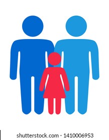 Gay, lesbian couples and family with children icon