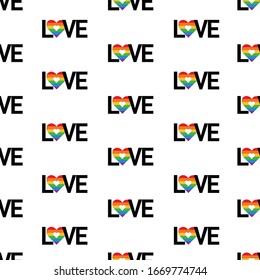 Gay lesbian pride vector seamless pattern background 