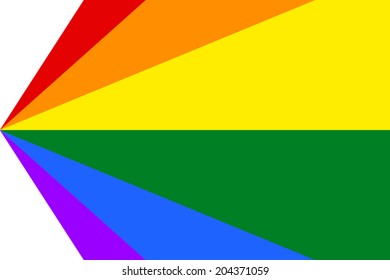 Gay and LGBT rainbow flag. Vector.