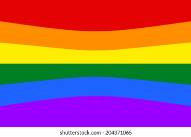 Gay and LGBT rainbow flag. Vector.