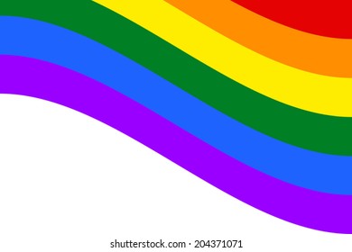Gay and LGBT rainbow flag. Vector.