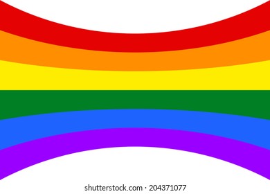 Gay and LGBT rainbow flag. Vector.