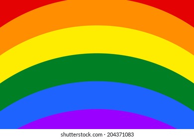 Gay and LGBT rainbow flag. Vector.