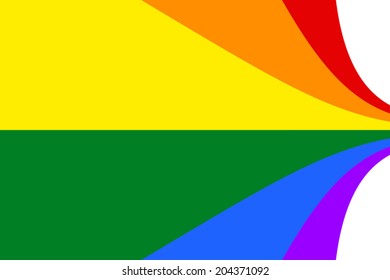 Gay and LGBT rainbow flag. Vector.
