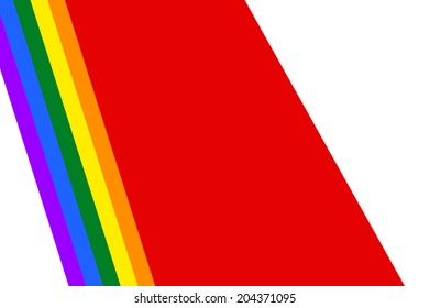 Gay and LGBT rainbow flag. Vector.