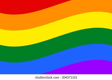 Gay and LGBT rainbow flag. Vector.