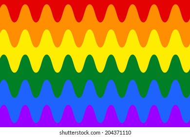 Gay and LGBT rainbow flag. Vector.