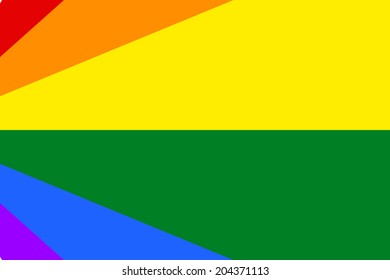 Gay and LGBT rainbow flag. Vector.