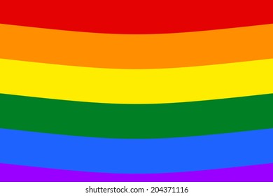 Gay and LGBT rainbow flag. Vector.