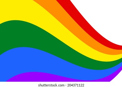 Gay and LGBT rainbow flag. Vector.