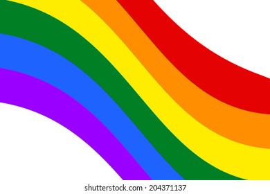 Gay and LGBT rainbow flag. Vector.