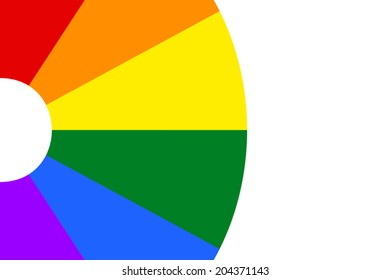 Gay and LGBT rainbow flag. Vector.