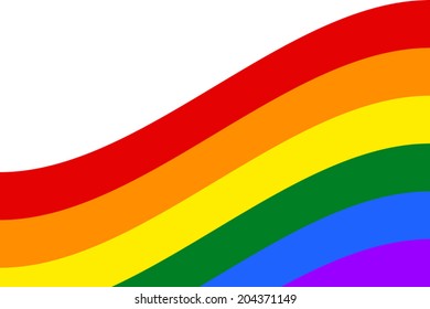 Gay and LGBT rainbow flag. Vector.