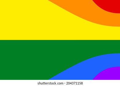 Gay and LGBT rainbow flag. Vector.
