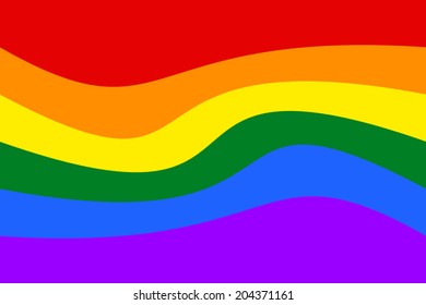 Gay and LGBT rainbow flag. Vector.